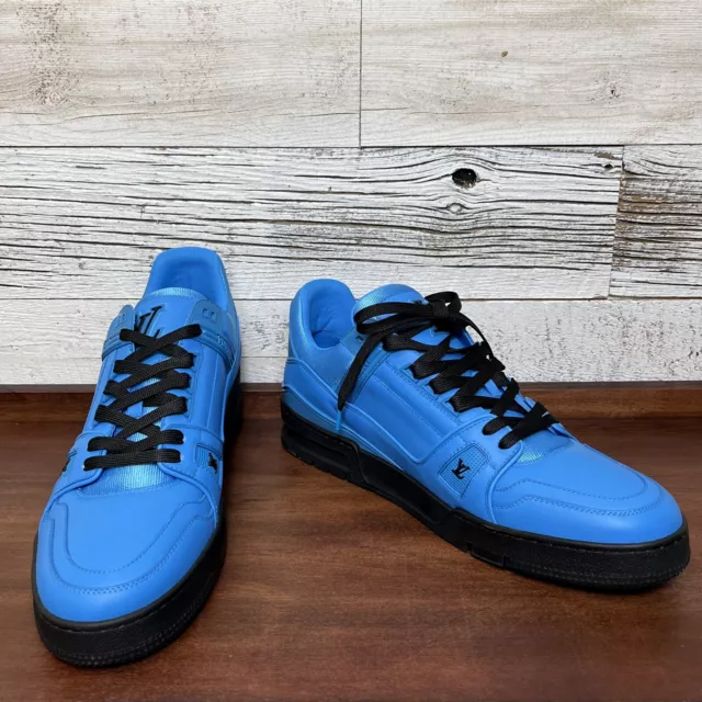Louis Vuitton Trainer Sneaker Crystal Azur 1A8AHW size 15 ULTRA RARE VIRGIL