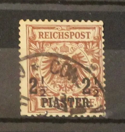 Deutsche Post in der Türkei - 2 1/2 Pia auf 50 Pfg - 10a - Gestempelt