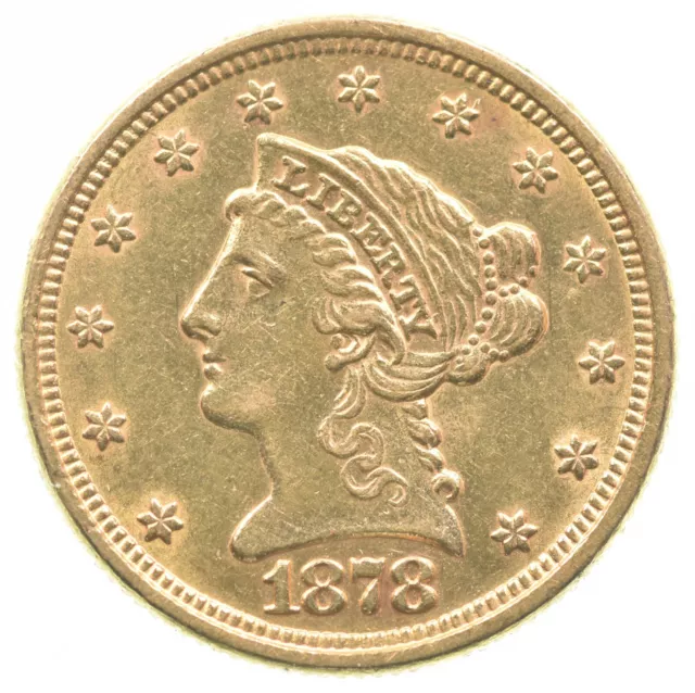 1878 $2.50 Liberty Head Gold Quarter Eagle - U.S. Gold Coin *909