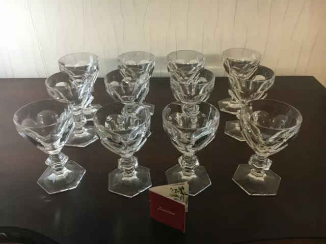 3 verres à vin modèle Harcourt en cristal de Baccarat (h:12.5 /prix à la pièce)