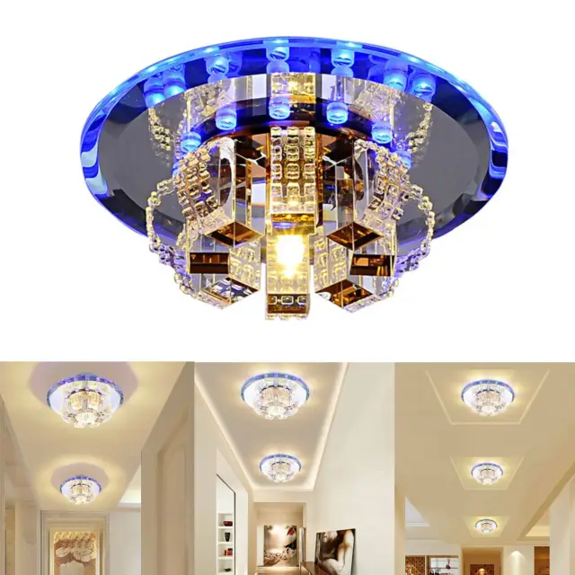 Ceiling Light LED Chandelier Crystal Fixture Lamp Pendant Living Room Porch