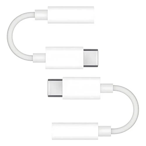2 Pack USB C to 3.5mm Headphone Jack Adapter AUX Audio Dongle Cable Cord
