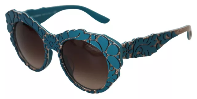 Dolce & Gabbana Sunglasses DG4267F Blue Flower Pattern Cat Eye Acetate 530usd 3