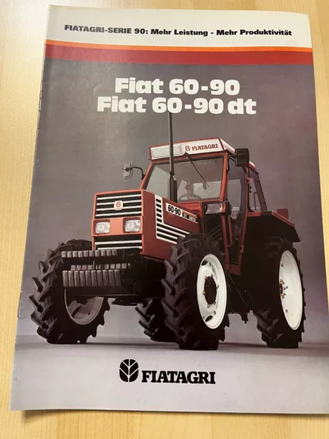 Prospekt Fiat Fiatagri 60-90/60-90DT  Brochüre Werbung Schlepper W