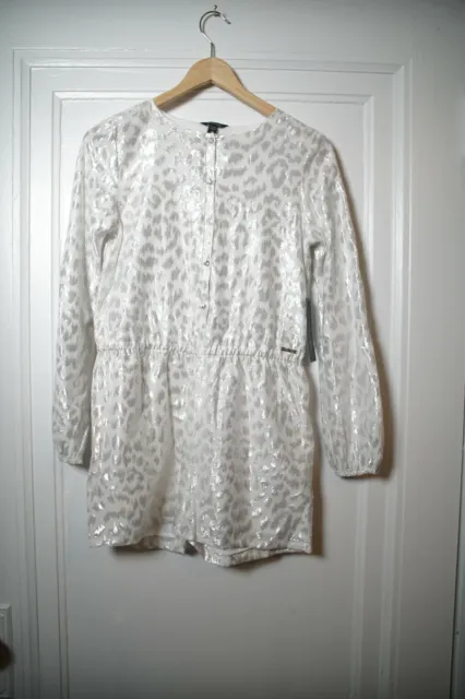 Marciano Guess white and silver shirt dress, Kids Size 14