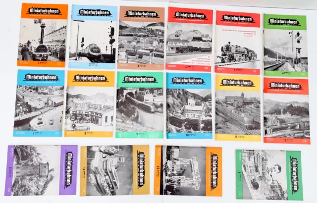 Revista de carriles en miniatura Miba revista año 1961 completo (16 cuadernos) - EXCELENTE