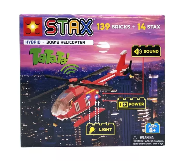 STAX Hybrid 30818 Helicopter 139 Bricks und 13 Strax mit Licht und Sound