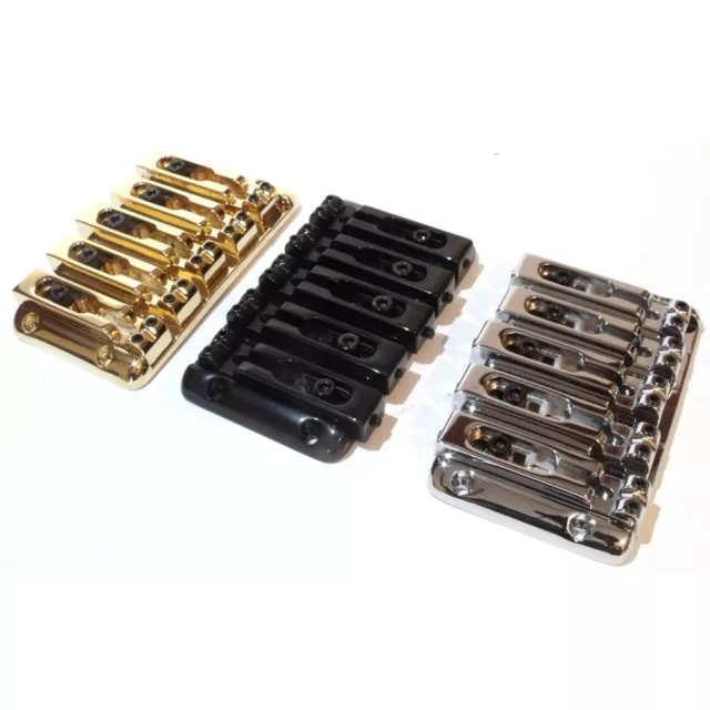 Quality 5 string Bass guitar bridge BB285 Black, Gold, or Chrome by Sung IL five