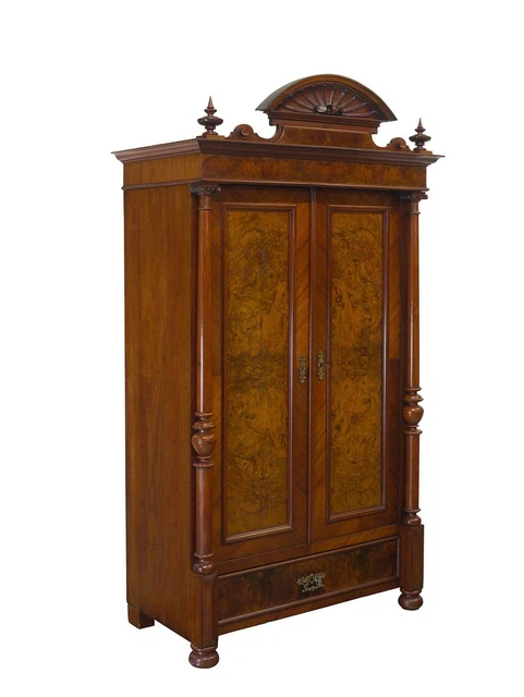 Armadio armadio armadio con assi anni Fondamentali noce B: 116 cm (11076)