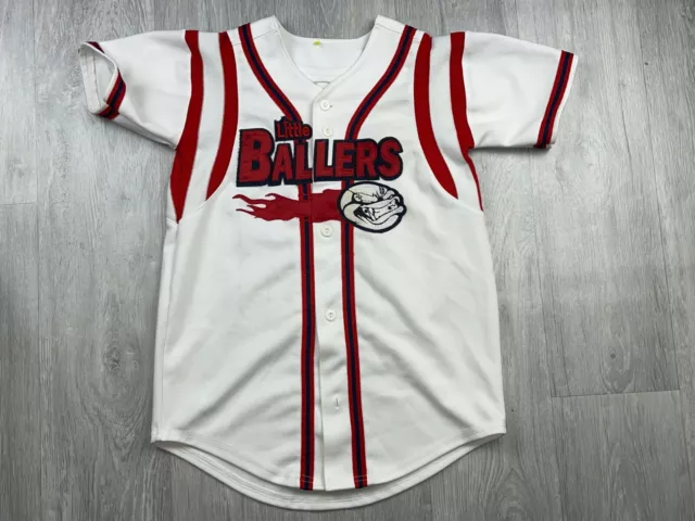 Youths White & Red Little Ballers Baseball Jersey Garcia 23