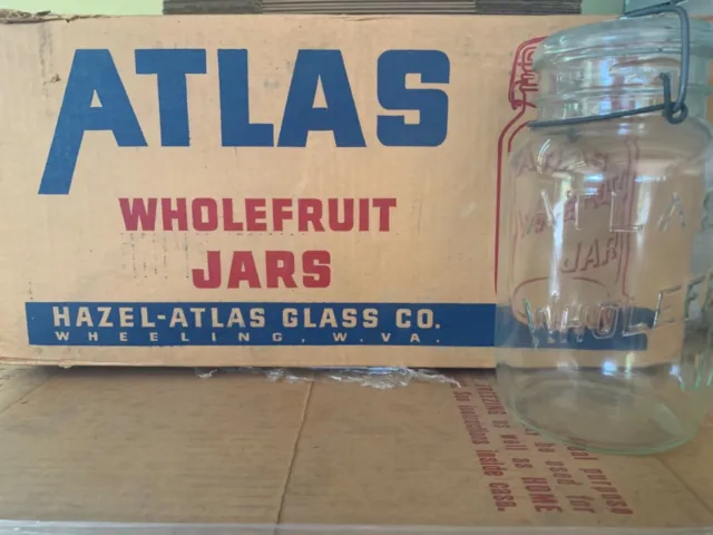 Hazel atlas #804 1/2 Gallon Antique collectible lightening jar 12 pcs NEW in box