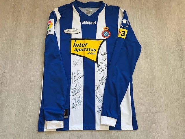 CAMISETA MATCH WORN RCDE espanyol nico pareja firmada L matchworn shirt ...