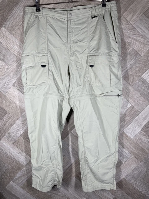 Pantaloni da trekking da uomo Columbia in grt cachi convertibili taglia XL