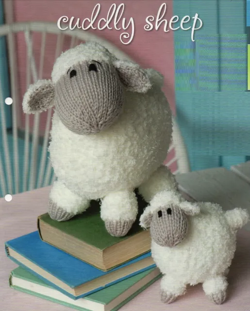 Cute Fluffy Sheep and her Cuddly Lamp  Knitting Kit Pattern