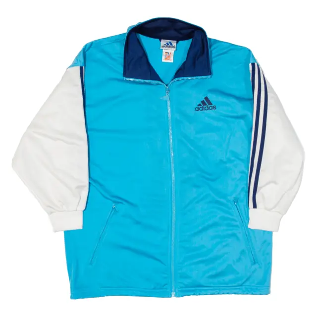 ADIDAS Mens Track Jacket Blue Colourblock S