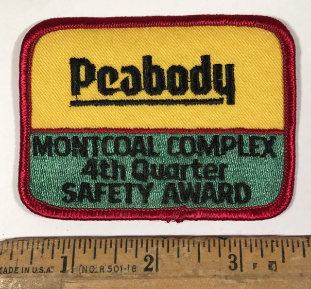 Vintage Peabody Coal Mining Company Safety Patch Montcoal Complex West Virginia