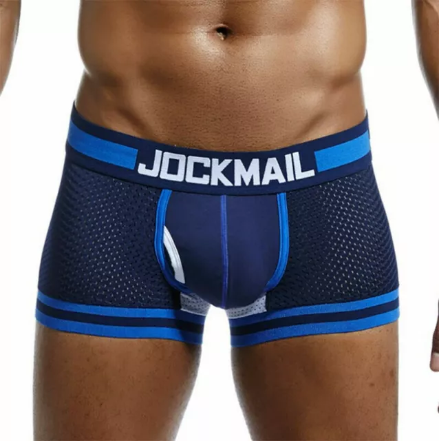 JOCKMAIL Boxershorts Herren Unterwäsche Männer Unterhose Slips Pouch Mesh Trunks