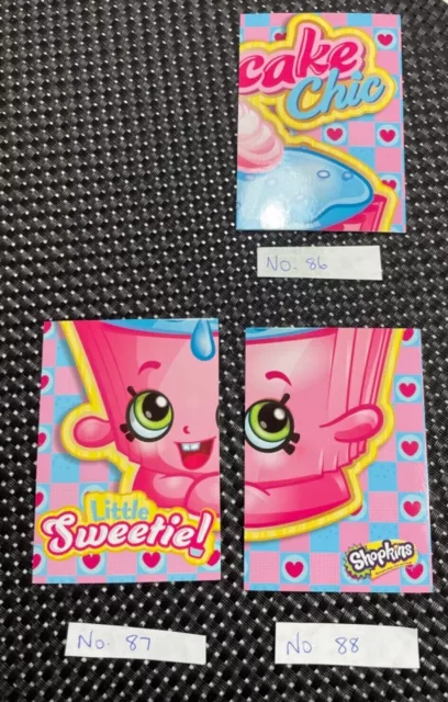 SHOPKINS SEASON 3 COLLECTOR Cupcake Chic puzzle Cards No. 86 87 88 singles