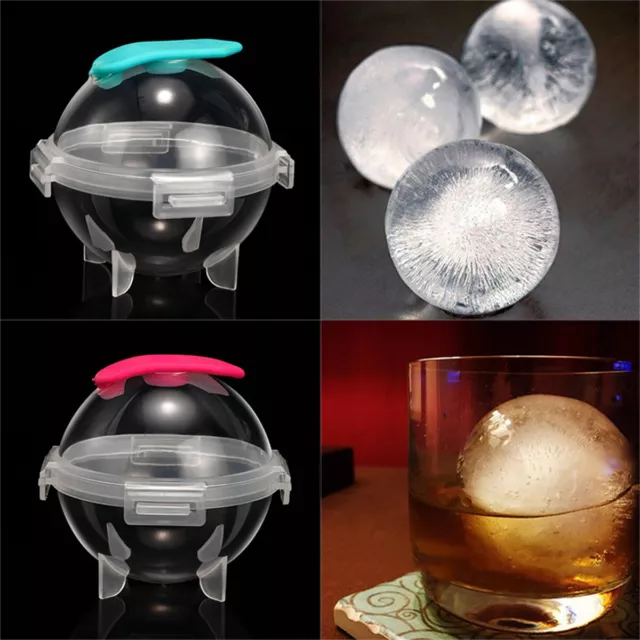 4x Round Ball Ice Cube Mold Ice Cream Maker Silicone Ice Mold Whiskey Tray