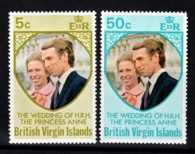 VIRGIN IS, Sc #260-61, MNH, 1973, ROYAL WEDDING