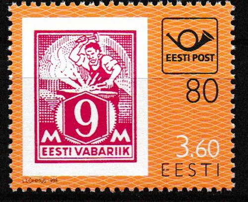 Estland - 80 Jahre Estnische Post postfrisch 1998 Mi. 334