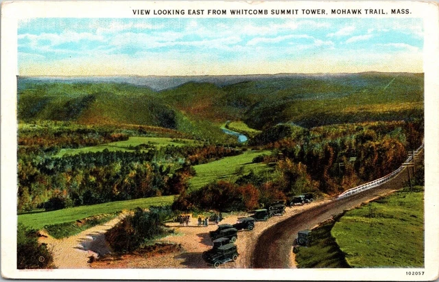 Whitcomb Summit Tower Scenic Overlook Mohawk Trail Massachusetts WB Postcard