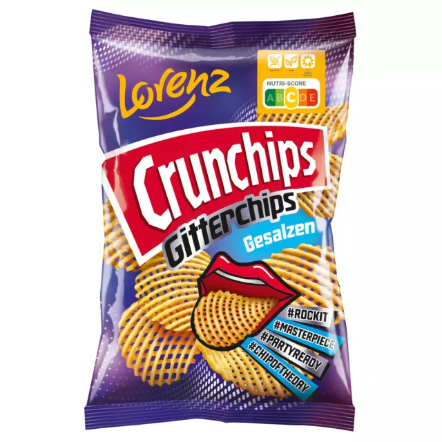 Patatine fritte Lorenz Crunchips a griglia salate in patatine 150 g