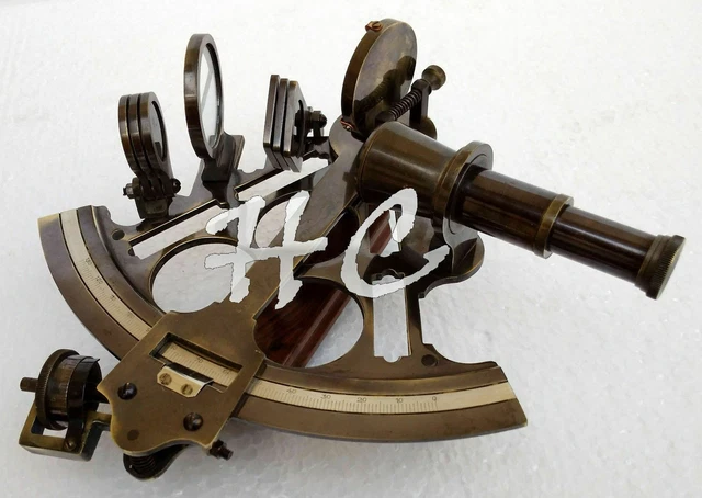 5& FINITION ANTIQUE navigation en laiton nautique allemande sextant