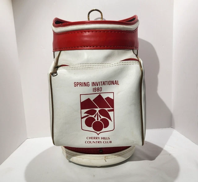 Vintage Wilson 1980 Cherry Hills Country Club Golf Bag Caddy Trash Can Vintage Wilson 1980 Cherry Hills Country Club Golf Bag Caddy Trash Can