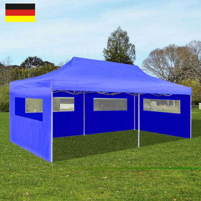 Faltbar Pop-Up Partyzelt 3x6m Festzelt Pavillon Gartenzelt mit Fenstern Bierzelt