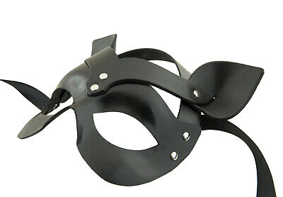 Mask from Venice Cat Erotic Mistress Naughty - Leather Black Genuine - 2056 2