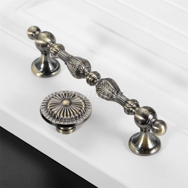 2x Retro Cabinet Pull Handles Kitchen Cupboard Drawer Wardrobe Door Closet Knobs