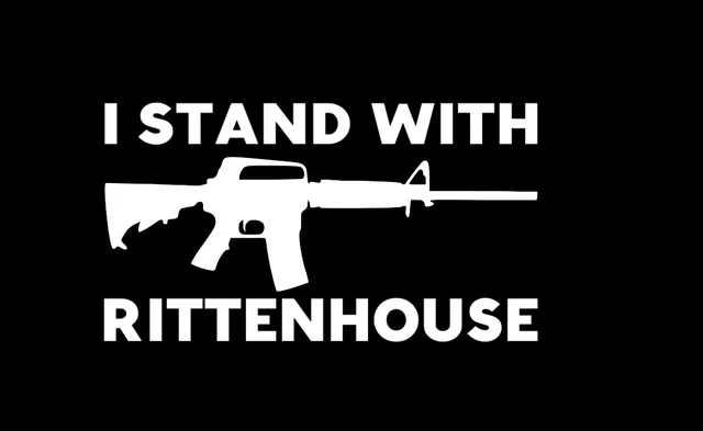 "Kyle Rittenhouse Not Guilty" Oval Sticker – 5x3 Inch Vinyl Decal For Car, Truck, Bumper – Sticker Sector PL1080