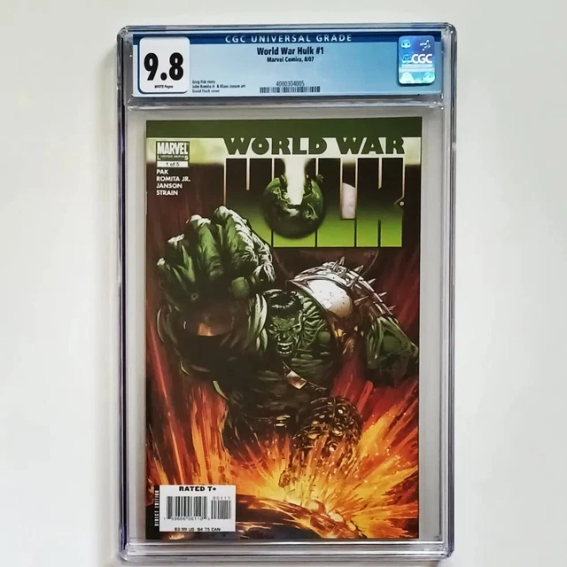 WORLD WAR HULK #1 CGC 9.8 NEWTON RINGS 1st Print HULKBUSTER 2007 Marvel Comics