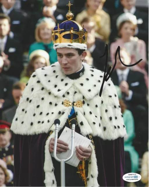 JOSH O'CONNOR SIGNED 'THE CROWN' PRINCE CHARLES 8x10 PHOTO 8 ACTOR w/COA ACOA