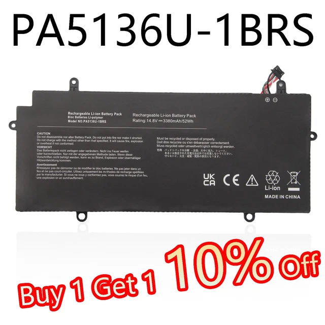 PA5136U-1BRS Batterie PC Portable, Toshiba Portege Z30-A Z30-A1301