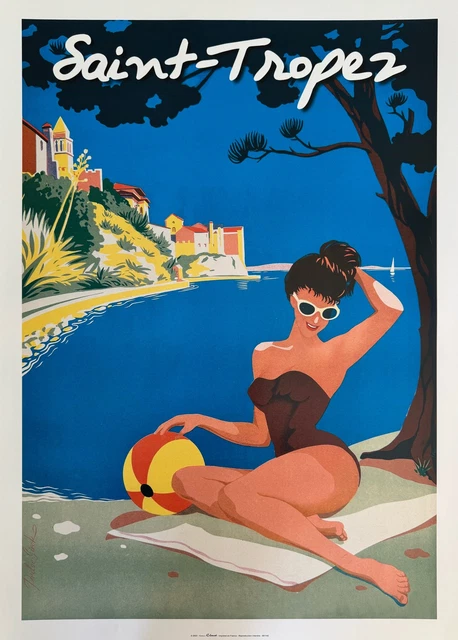 Poster Vintage SAINT GERVAIS SKI - Haute Qualité 50x70cm - Reproduction D'affiche