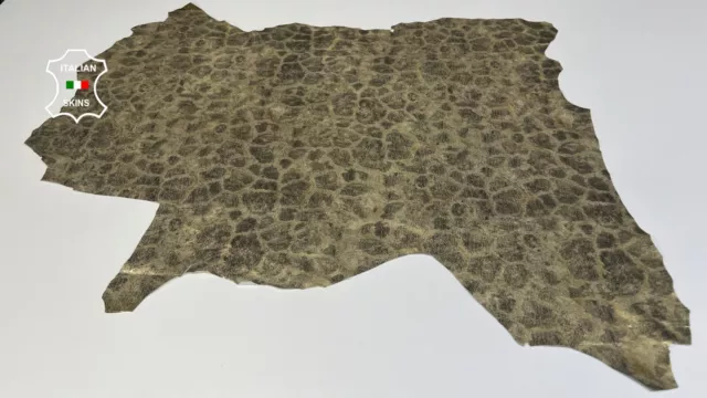 Estampado De Leopardo Oro Metálico De Colección Piel De Cabra Delgada 7+Pqf 0,6Mm #B5607 2