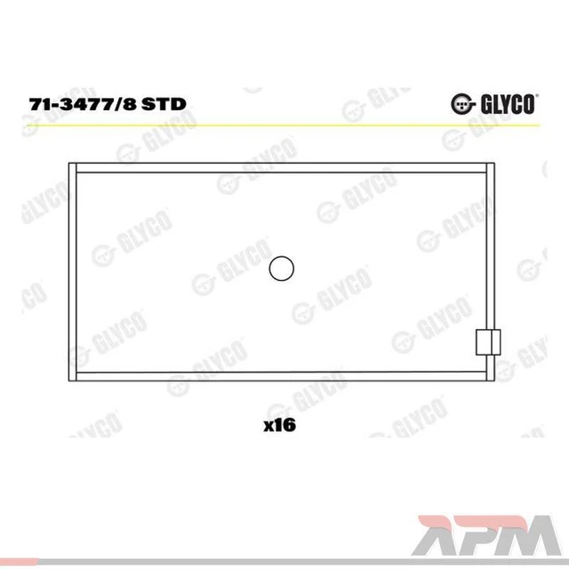 71-4278/4 STD GLYCO 71-4278/4 Cojinete de biela Dorso de acero con bronce sinterizado