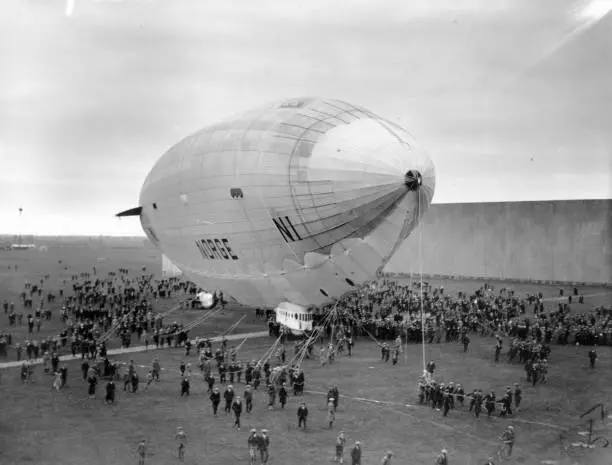 The Airship Norge Piloted By Italian Umberto Nobile Aviation History Old Photo