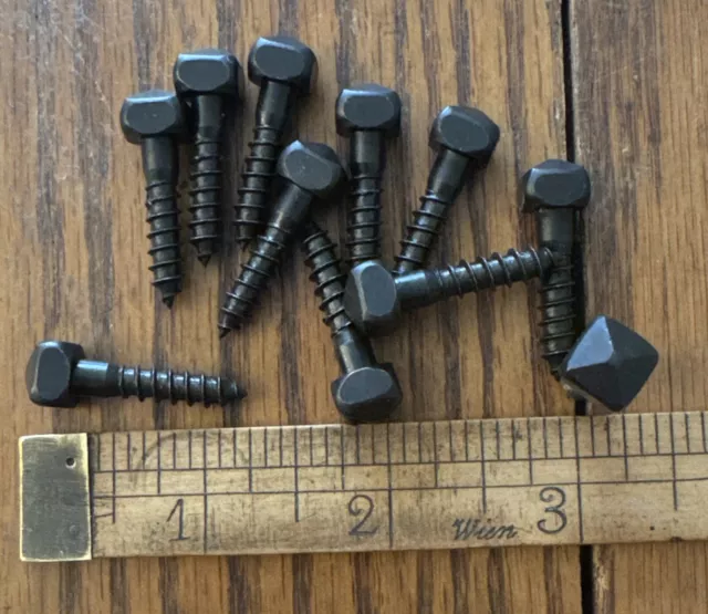 Wood Screws #12 X 1” Pyramid Square Head Black Oxide Door Screws Free Ship