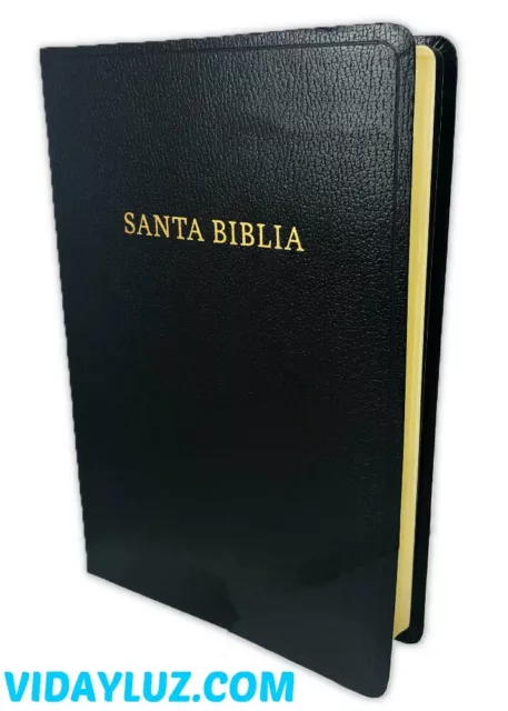 BIBLIA REINA VALERA 1960,  LETRA GIGANTE, IMI PIEL NEGRO con REFERENCIA