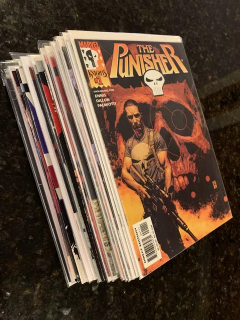 Punisher Marvel Knights #1-12 (2000),  #1-37 (2001) Garth Ennis Steve Dillon Lot