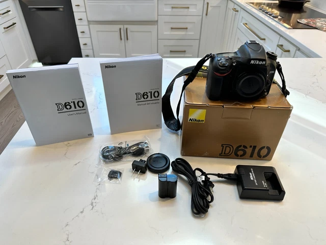 Nikon D610 24.3MP FX DSLR Digital Camera. Shutter count: 7,062