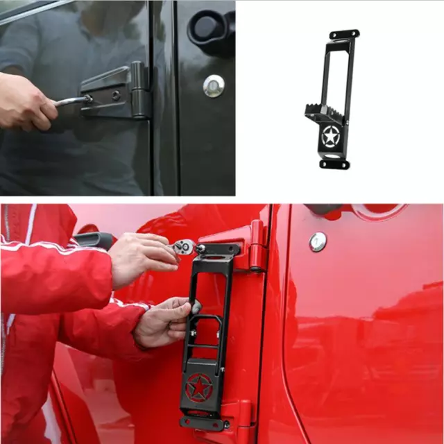 Folding Car Roof Foot Pedal Ladder Accessories For 2018-2021 Jeep Wrangler JL