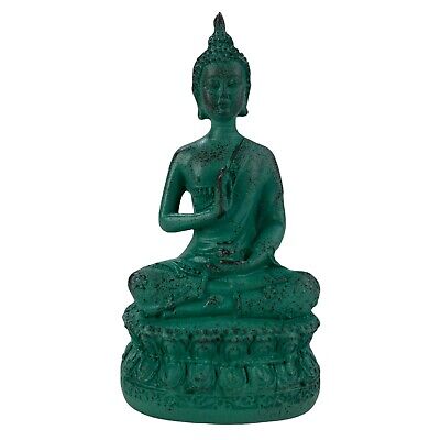 Meditation Buddha Thai Shakyamuni Sitting 6.5" Eastern Figure Antiqued Bronze