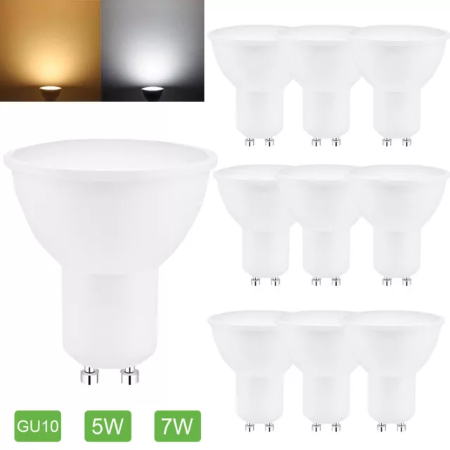 10x GU10 LED Birne Leuchtmittel 5W 7W Spot Strahler Kaltweiß Warmweiß Glühbirne