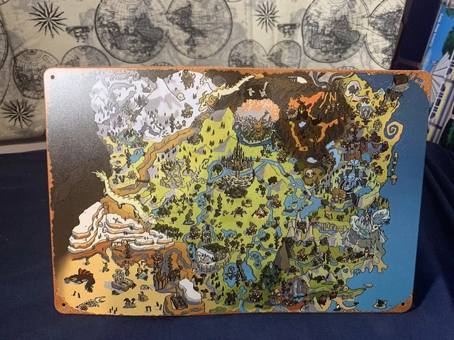 THE LEGEND OF Zelda Breath of the Wild Metal Map Bent £9.42 - PicClick UK
