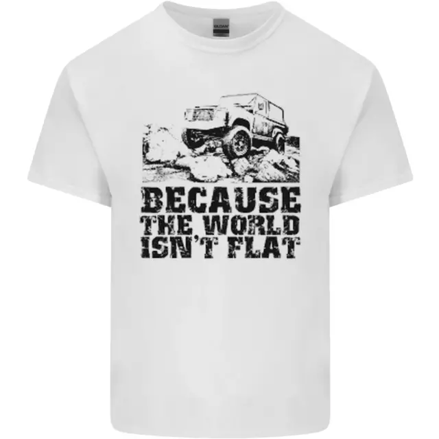 4X4 Because the World Isnt Flat Off Roading Kids T-Shirt Childrens