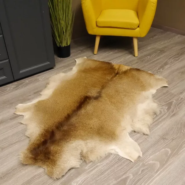 Hirschfell Ternero Ciervo Piel Ciervo Alfombra Decoración Longitud 125CM 87.3.16